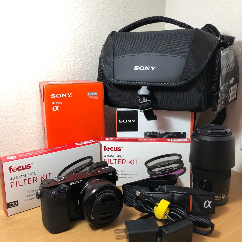 Sony Alpha A6000 Mirrorless Digital Camera With 16-50mm and 55-210mm Lenses